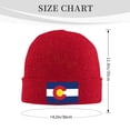 thumbnail image 4 of Flag Of Colorado Beanie Hat Knit Hat Skull Cap for Men Women Winter Hat Red, 4 of 4