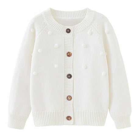 

UACY Boys Girls and Toddlers Cardigan Sweater Toddler Boys Girls Cardigan Sweater Autumn/Winter Solid Color Knitted Jacket Party Birthday School