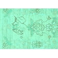 thumbnail image 1 of Ahgly Company Indoor Rectangle Abstract Turquoise Blue Modern Area Rugs, 3' x 5', 1 of 4