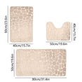 thumbnail image 3 of Linnome 3 Piece High Density Sponge Bath Mat Set Absorbent Non Slip Soft Washable Home Bathroom Decor Needs, 3 of 7