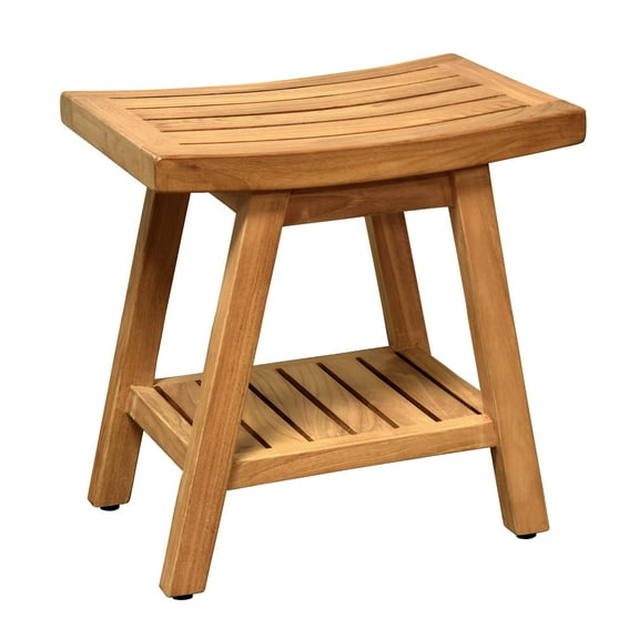 Asta Saba Solid Teak Fully Assembled Shower/Bath/Spa Stool/Side Table, SPATEAK Collection, TB-115A