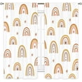 thumbnail image 5 of Kids Rainbow Curtains 42W x 63H Inch Rod Pocket Boho Cute Cartoon Colorful Stars for Girls Bedroom Decor Bohemia Love Heart Lovely Abstract Art Printed Living Room Window Drapes Fabric 2 Panel, 5 of 6