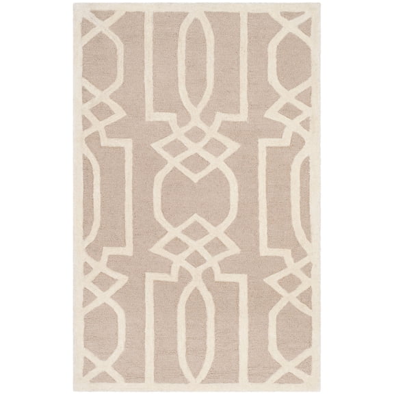 SAFAVIEH Bella Janis Abstract Wool Area Rug, Sand/Ivory, 2'6" x 4'