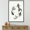 thumbnail image 2 of Black and White Vintage Fish III 12 in x 20 in Framed Painting Canvas Art Print, by Designart, 2 of 5