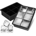 thumbnail image 1 of Premium Silicone Ice Cube Tray with Lid - Square 6-Cavity Ice Cube Maker Molds, 1 of 7