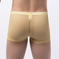 thumbnail image 4 of Hombres Casual Moda Sólido Sexy Ropa interior Malla Rayas Boxer Transpirable Hip Shorts Pompotops qyievc5339, 4 of 9