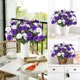 thumbnail image 4 of Flores Artificiales Ramo de Petunias Falsas de 7 Ramas Decoración de Jardín Exterior Resistente a los Rayos UV en Blanco y Púrpura para Balcón Porche Patio Paisajismo, 4 of 5