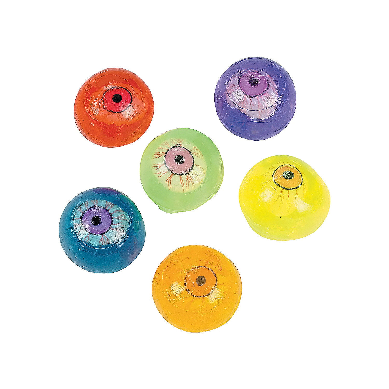 Neon Sticky Eyeballs Toys 12 Pieces
