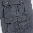 thumbnail image 6 of WERYOUNG Mens Casual Fashion Large Pocket Belt Solid Color Cargo Shorts Comfort Trunks, Grey, 33, 6 of 9