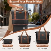 Joyway 3-Piece Luggage Set 20-Inch Carry-On Suitcase with Spinner Wheels TSA Lock Travel Duffel Bag and Toiletry Bag Hardside Lightweight Luggage Black