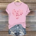 thumbnail image 2 of hotojiny Valentine's Day Shirts for Women Heart T-Shirt Casual Graphic Blouse Comfortable Short Sleeve Tees Tops, 2 of 6