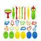 thumbnail image 1 of Casa de juegos para niños, arcilla de colores, juguete de bricolaje, plastilina, juego de 26 herramientas para hacer moldes, rompecabezas, suministros hechos a mano, 1 of 3