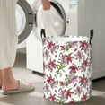 thumbnail image 6 of KLL Lilies Flowers Waterproof Foldable Laundry Hamper Bucket with Handles for Storage Bin,Kids Room,Home Organizer (Medium ), 6 of 7