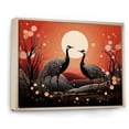 thumbnail image 2 of Designart "Mystic Silhouettes Of Ostriches By The Pond I" Ostriches Floater Framed Wall Decor, 2 of 5