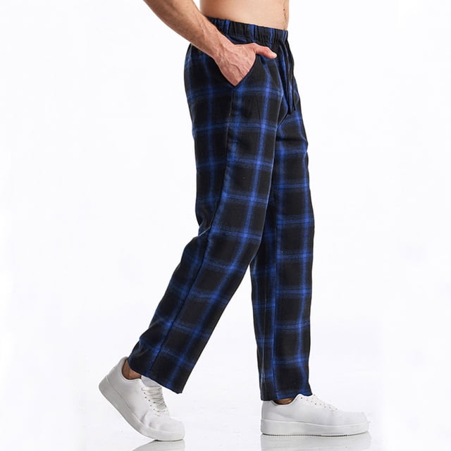 asjyhkr Mens Pajama Pants Drawstring Elastic Waist Lightweight Lounge Trousers with Pockets