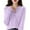 Purple, variant on Women's Solid Color Round Neck Cardigan, Button Down Knit Sweater, Lightweight Oversized Button Down Sweater for Lounge, Casual Wear, Fall Winter and Spring Green L