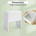 thumbnail image 3 of Gymax Tabouret de Coiffeuse avec Dessus Rabattable de Rangement et Coussin de Siège Rembourré Doux pour Chambre, 3 of 10