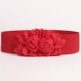 thumbnail image 4 of Flmtop Belt Elastic Double-flower Fabric Wide Elastic Waist Belt for Party, 4 of 10