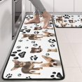 thumbnail image 2 of Kitchen Rugs Sets Of 2,Chihuahua and Footprints Anti Fatigue Kitchen Mat Rugs Non Slip Washable,Decorative Kitchen Floor Mats for Kitchen,Sink,Laundry,17"x47"+17"x47", 2 of 5