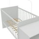 thumbnail image 3 of CUNA CON CAMBIADOR DISEÑO MODERNO BLANCO, 3 of 6