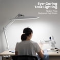 thumbnail image 4 of Neatfi Professional LED Desk Lamp with Clamp, 2200 Lumens, 20-Inch Wide Head, Dimmable Work Light for Crafting, Quilting, Sewing, Home Office & Hobby Projects, White, 4 of 10