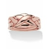 Commitment Symbol Puzzle Ring 14k Rose Gold-Plated