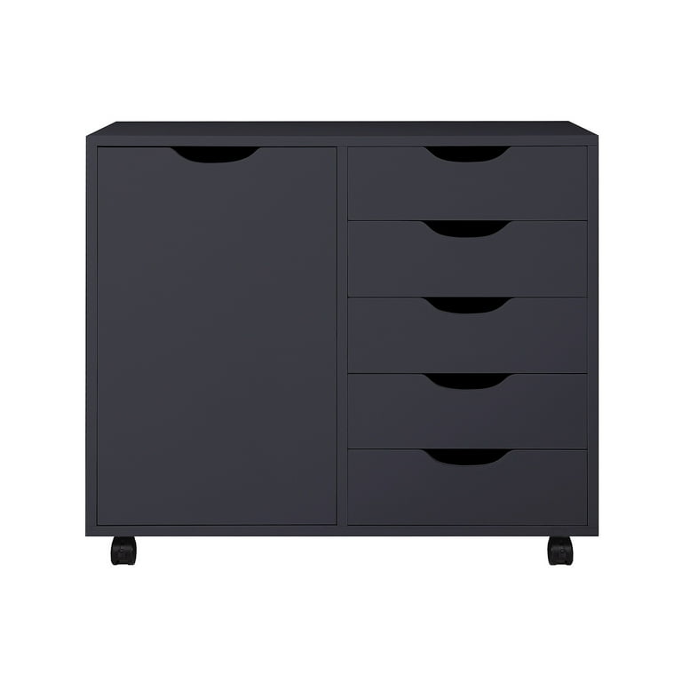 Makeup Storage Cabinet by Naomi Home-Color:Black,Size:7 Drawer, Size: 7 Drawer/Black