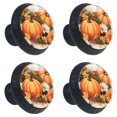 thumbnail image 2 of 4 Pcs Thanksgiving Pumpkin Knobs for Kitchen Cabinet Cupboard Dresser Bookcase Drawer Pulls Handles Round Home Decor, 2 of 8