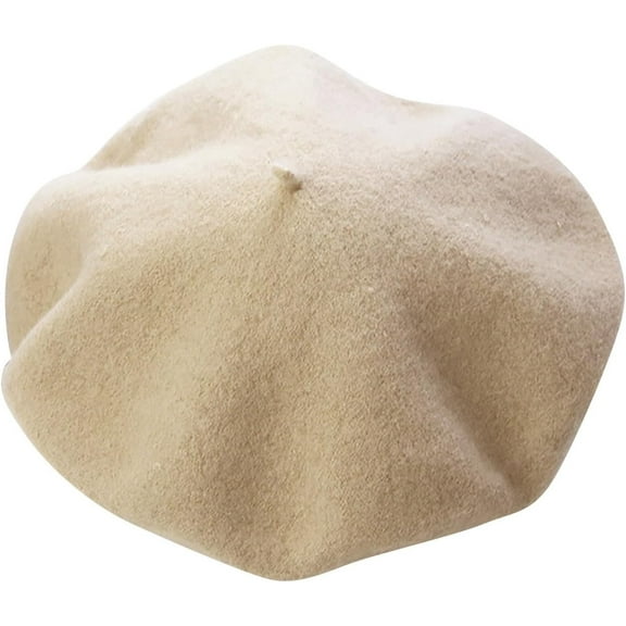 CoCoMangos Solid Color French Beret Hats for Women Casual Wool Beanie Painter Hats Fall Winter Fashion Slouchy Artist Caps