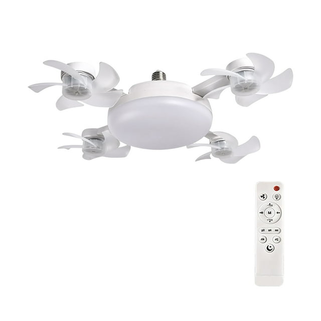 BotaniNest Socket Ceiling Fan With Light And Remote Control Socket Ceiling Fan With LED Light Bulb Suitable For Screw Type Small Ceiling Fans In Bedrooms Kitchens Living Rooms Wardrobes