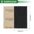 thumbnail image 3 of Hojas de lijado de gancho y lazo Unique Bargains 115x70mm negras 1500 grano, molienda y pulido eficientes en la fabricación y reparación de automóviles, procesamiento de metales, 3 of 7