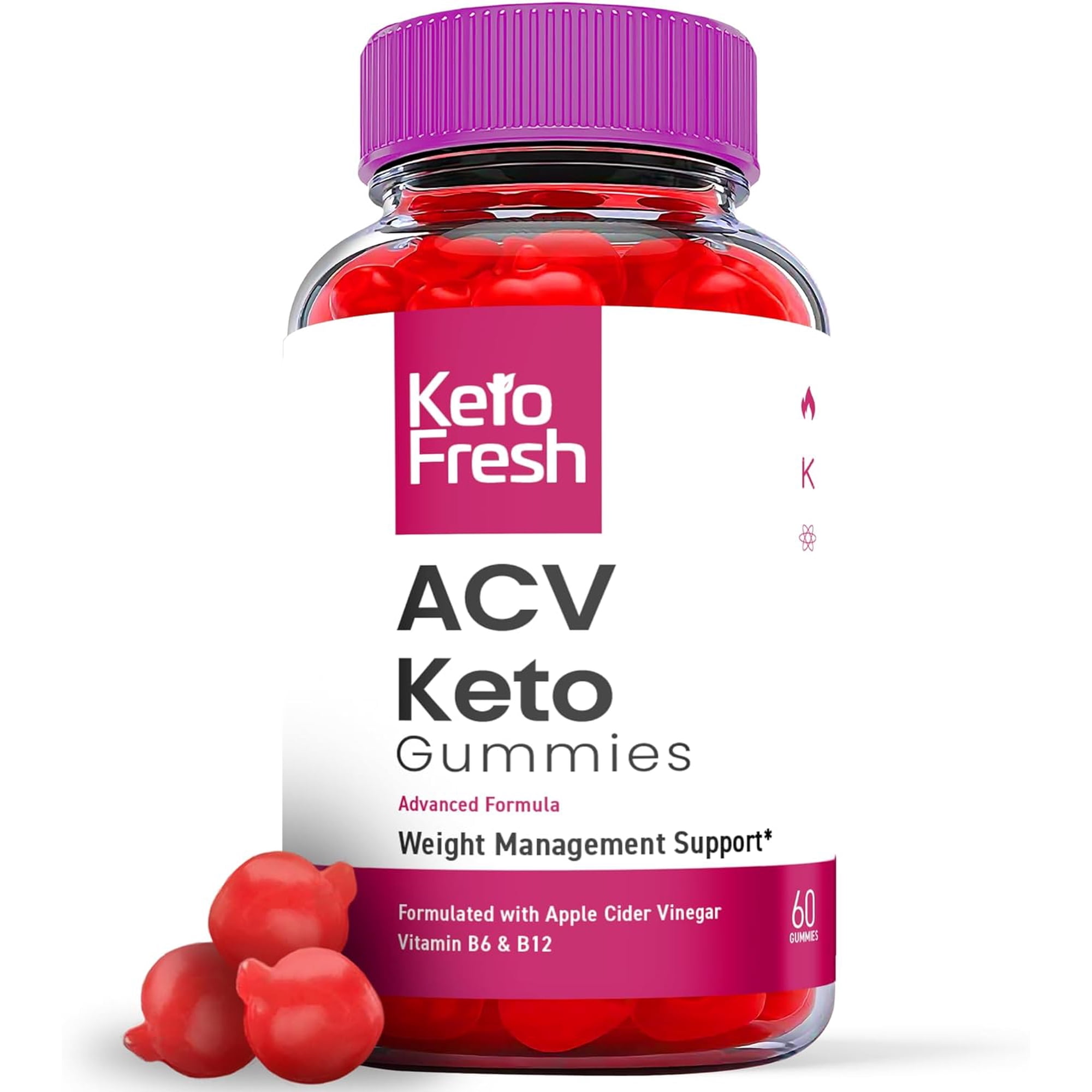 (1 Pack) Keto Fresh Keto ACV Gummies - Apple Cider Vinegar Supplement for Weight Loss - Energy & Focus Boosting Dietary Supplements for Weight Management & Metabolism - Fat Burn - 60 Gummies