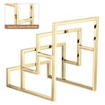 thumbnail image 4 of Unique Bargains Clutch Purse Display Stand 3 Layer Wallet Display Rack Metal Clutch Holder Riser for Home Retail Store Supplies Gold, 4 of 5