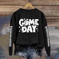 thumbnail image 1 of TINZ Ensemble Décontracté pour Femmes Col Rond Rugby Jour de Match Imprimé Chandail à Capuchon Chandail Blouse et Pantalon Chandails en Molleton Col Entonnoir Femmes, 1 of 3
