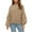 Khaki, variant on Women's Casual Solid Color Loose Knit Sweater, Everyday Comfort Top, Soft Long Sleeve Pullover for Relaxed Wear and Lounging,Beige L