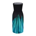 thumbnail image 4 of Posijego Mini Dresses for Women Strapless Short Dress Elastic Smocked A-Line Flowy Dresses Elegant Party Dress, 4 of 4