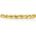 thumbnail image 4 of Floreo 10k Yellow Gold 8mm Diamond Cut Hollow Rope Chain Necklace, 4 of 5
