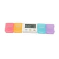 thumbnail image 4 of Electronic Medicine Box, Large Capacity Alarm Reminder Portable Tablet Box Food Grade Plastic With Timer For Travel 4 Grids, 4 of 8