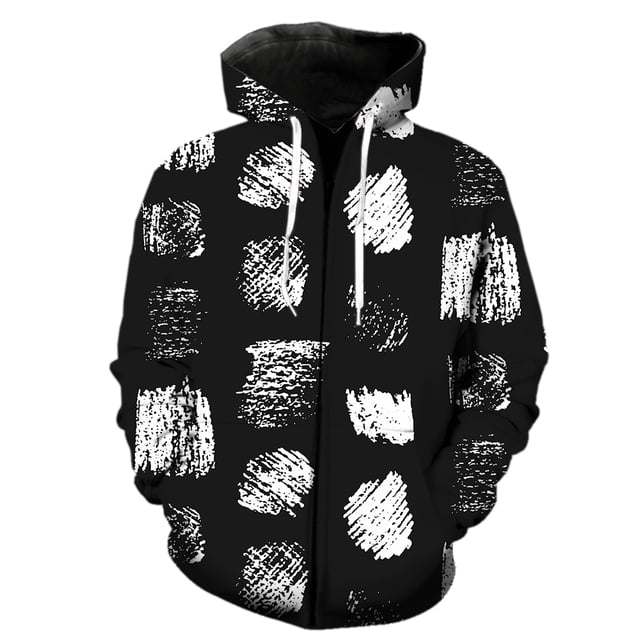 Sudadera con capucha y cremallera para hombre, diseño de grafiti de arte abstracto, para adolescentes, de gran tamaño, moderna, estilo hip hop, para primavera, con estampado 3D, divertida y a la moda.