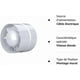 thumbnail image 4 of Fan Air extractor, economical 100mm, 12W/130m, axial extractor driven in line: bathroom, kitchen, cellar.. 2-year warranty., 4 of 5