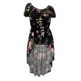 thumbnail image 1 of eVogues Plus Size Babydoll High Low Top Black, 1 of 4