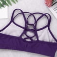 thumbnail image 6 of iEFiEL Girls Criss Cross Back Tank Bra Tops Crop Top for Ballet Dance Workout Purple 12, 6 of 7