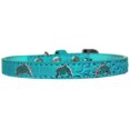 thumbnail image 1 of Dolphin Widget Croc Dog Collar Turquoise Size 18, 1 of 1