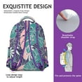 thumbnail image 2 of Summer Hawaiian School Backpack Tropical Floral Jungle Leaves Design Colorful Exotic Backpack for Student and Student, 2 of 3