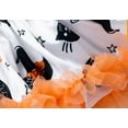 thumbnail image 6 of CONFREE Baby Girl Halloween Outfit Short Sleeve Cute Pumpkin Print Bodysuit Shoes With Hairband Hallowmas Performance Outfit Set Fall Clothing Set, 6 of 9