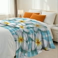 thumbnail image 3 of Flannel Fleece Twin Blanket, Soft Large Twin Blanket, Lightweight Cozy Plush Twin Blanket Fit Sofa Bed, 60"x80", Florals, 3 of 7