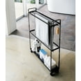 thumbnail image 2 of Yamazaki Home Rolling Towel Rack, Black, Steel,  Holds 4 bath towels, 1 bath mat, Supports 12.1 pounds, Handles, 2 of 5