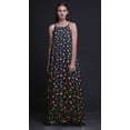 thumbnail image 4 of Bimba Dark Blue Floral Leaves & Tulip Printed Nightwear For Women Long Spaghetti Strap Maxi Dress Sleepwear Gown X-Large, 4 of 5