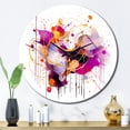 thumbnail image 3 of Designart "Ethereal Reflections Purple Orange Harmony" Abstract Shapes Oversized Wall Clock, 3 of 5