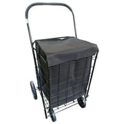 UPT Extra Large Heavy Duty Folding Shopping Laundry Storage Cart with Matching Black Liner Basket Cart Jumbo Size